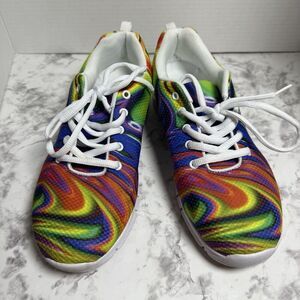 ForU Designs Breathable Lightweight Walking shoes Sneakers Sz 11 Rainbow Colors